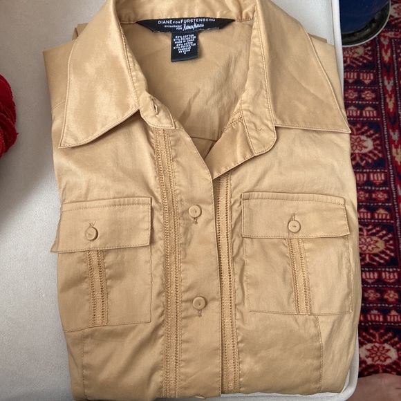 Diane Von Furstenberg $525 for NEIMAN Marcus size 4 or small Khaki DRESS - Picture 9 of 10